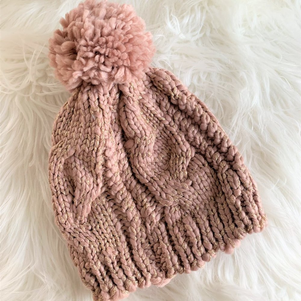 Shimmery Blush Winter Hat - NWT